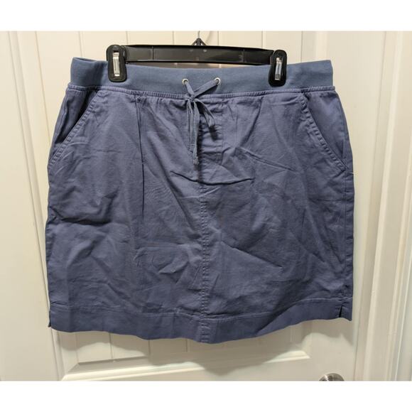 Fresh Skirt Skort Navy Blue Women's 12 Pull On Elastic Waist Drawstring Pockets - Picture 1 of 5